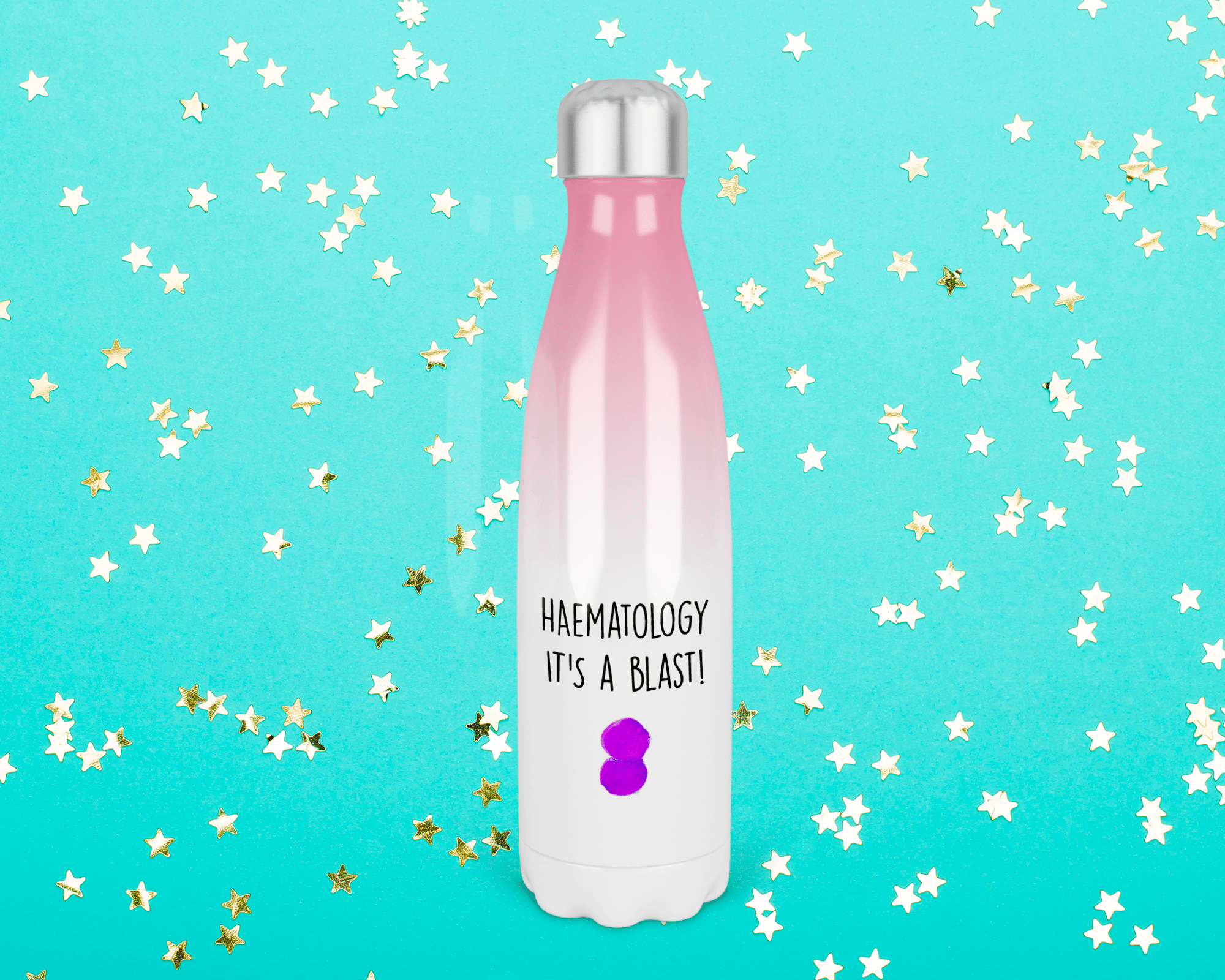 Water bottle for haematologist